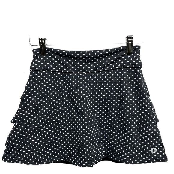 Dona Jo Women’s Shakira Skirt, Skort Black Polka Dot/ Size-1=Small - Picture 2 of 15